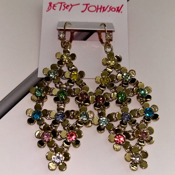 NWT Betsey Johnson Confetti Style Earrings - Picture 4 of 5